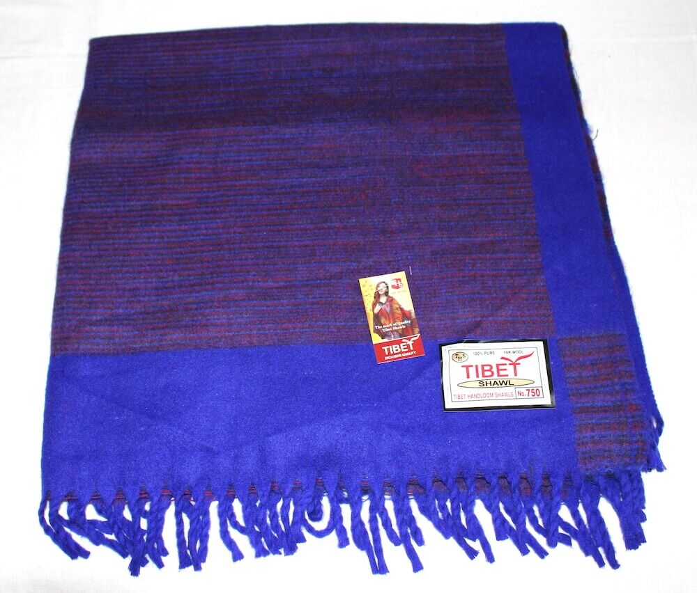 100% Yak Wool Blanket, Indigo Blue Color 2 100% Yak Wool Blanket, Indigo Blue Color - Image 2