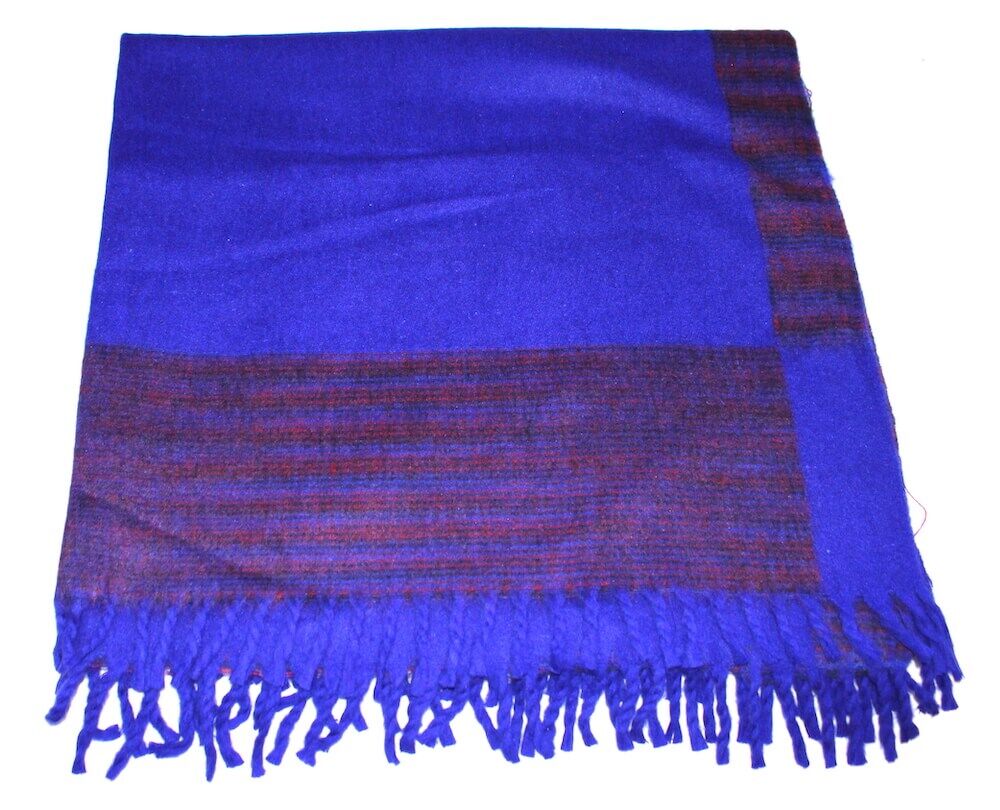 100% Yak Wool Blanket, Indigo Blue Color 3 100% Yak Wool Blanket, Indigo Blue Color - Image 3