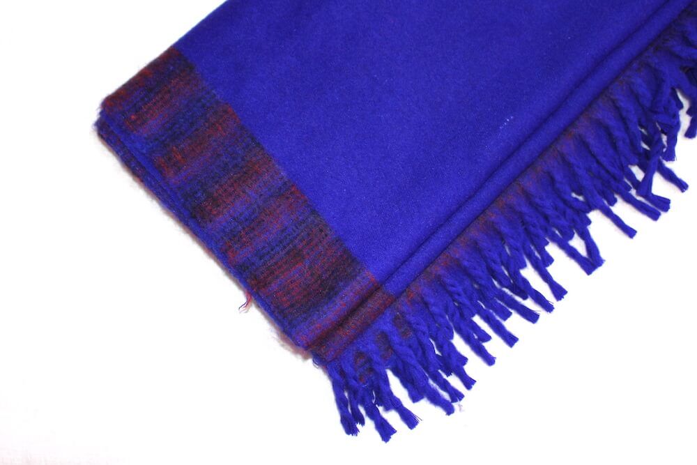 100% Yak Wool Blanket, Indigo Blue Color 1 yak wool blanket indigo blue color
