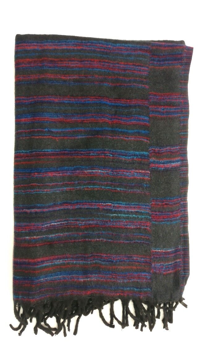 Hand loomed Yak Wool Blanket - Multi Colors 13 hand-loomed-yak-wool-blanket-black-color-3