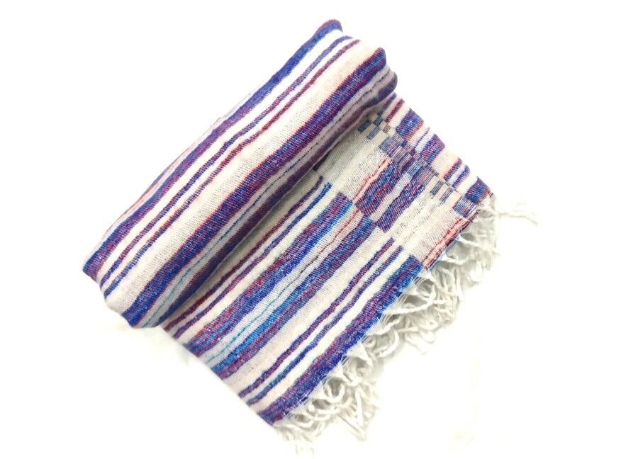 Hand loomed Yak Wool Blanket - Multi Colors 2 hand-loomed-yak-wool-blanket-white-color