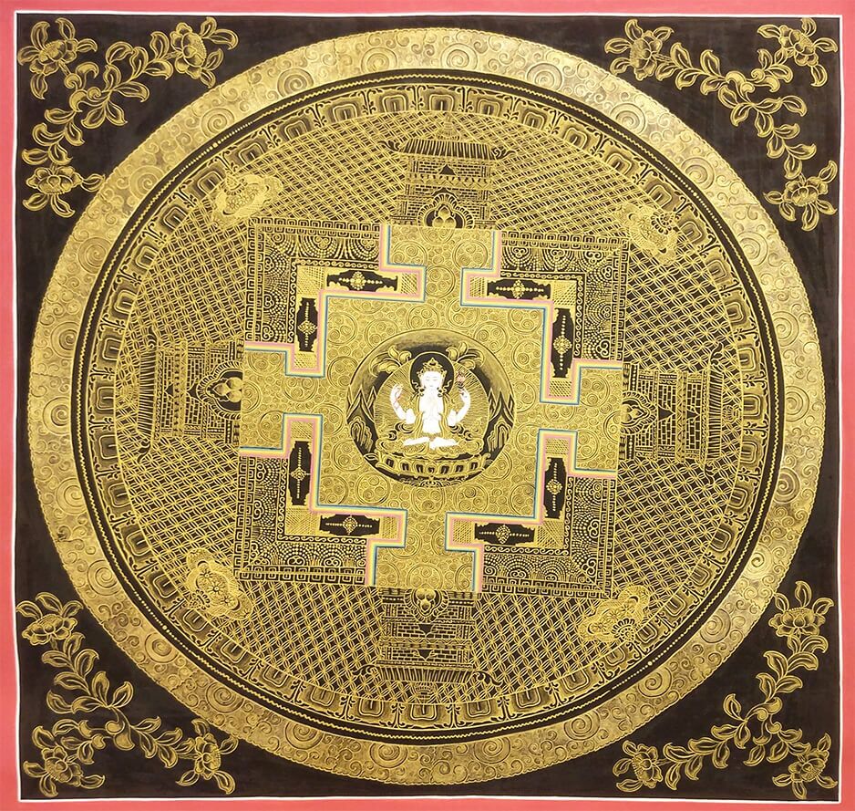 Chenrezig Mandala Thangka 1 Chenrezig Mandala Thangka