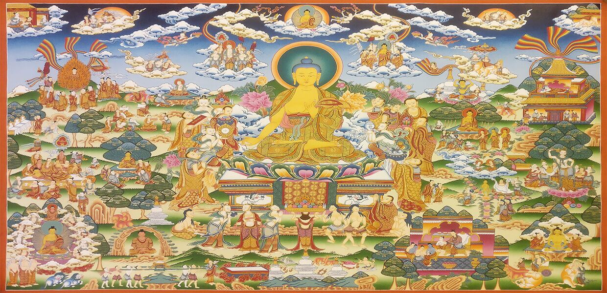 Life of Buddha Master Thangka 1 Life of Buddha Thangka Master Quality