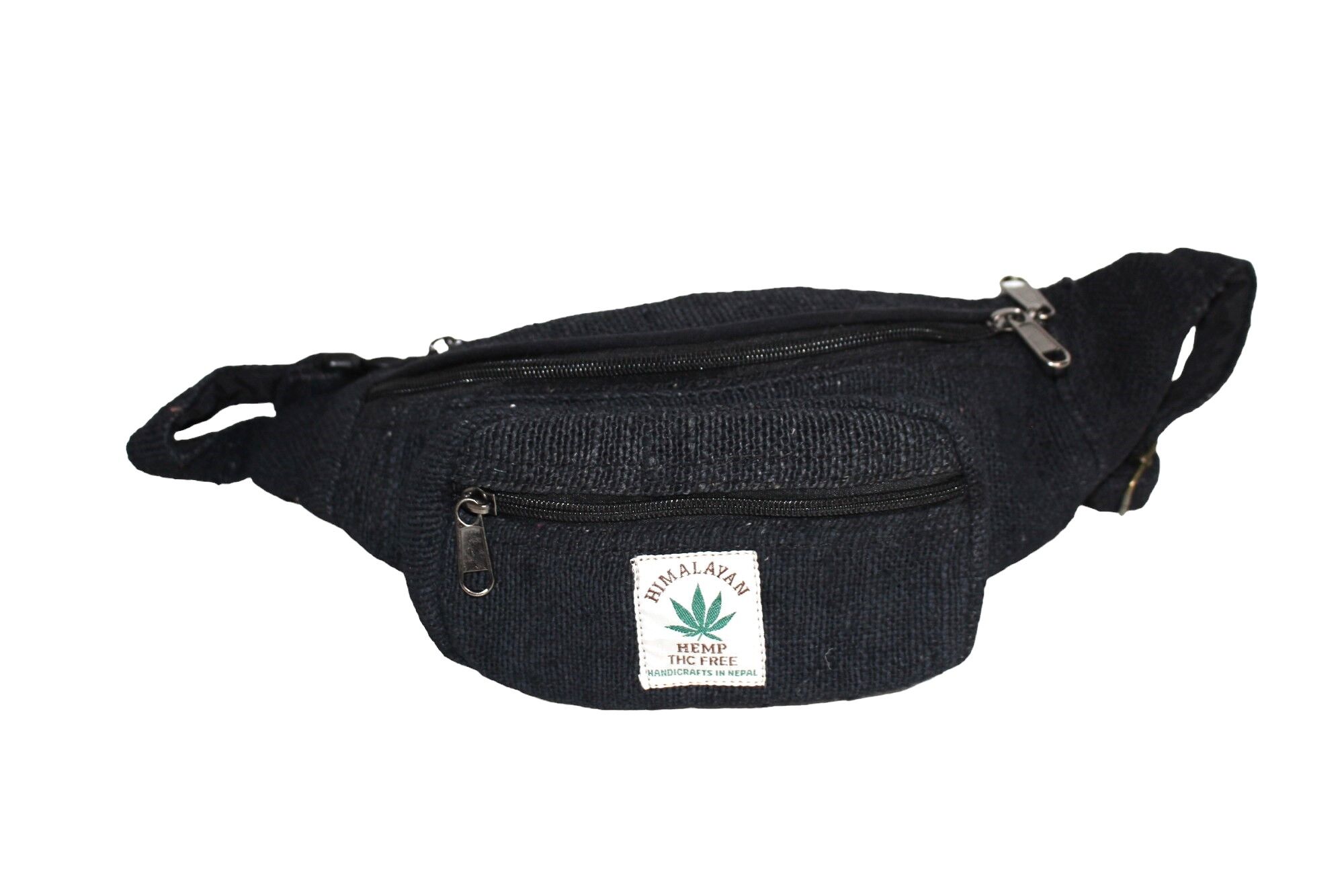 Black Hemp Fanny Pack 1 Black Hemp Fanny Pack