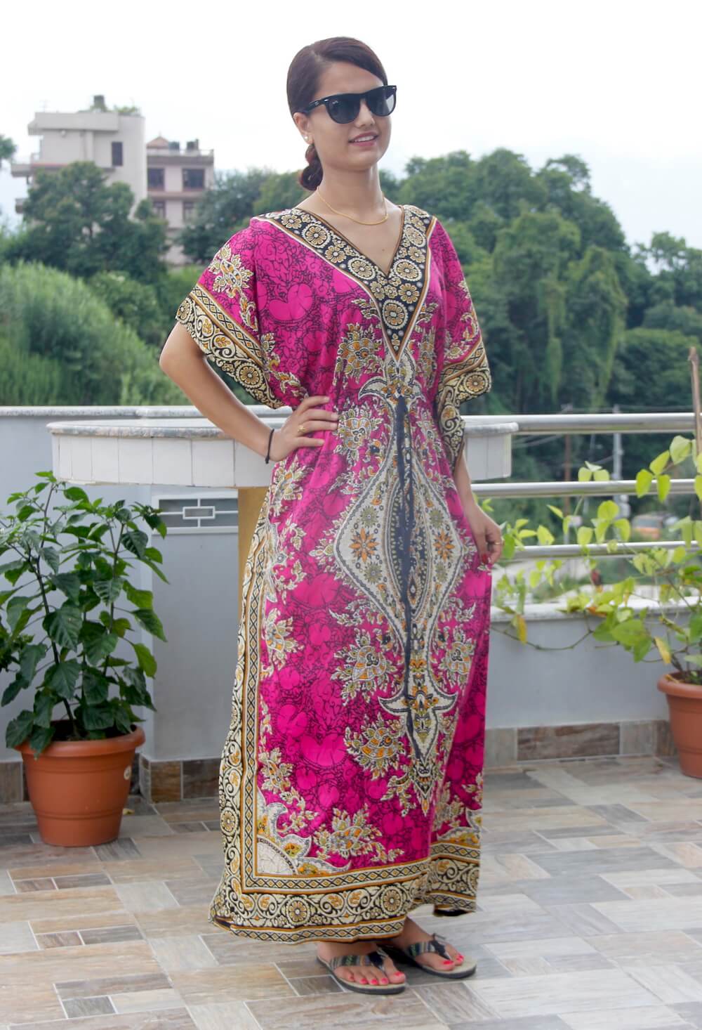 Satin Kaftan Full Length Dress 1 Satin Kaftan Full Length Dress