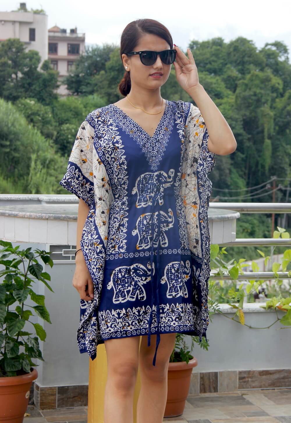 Satin Kaftan Knee Length Dress 6 Satin Kaftan Knee Length Dress
