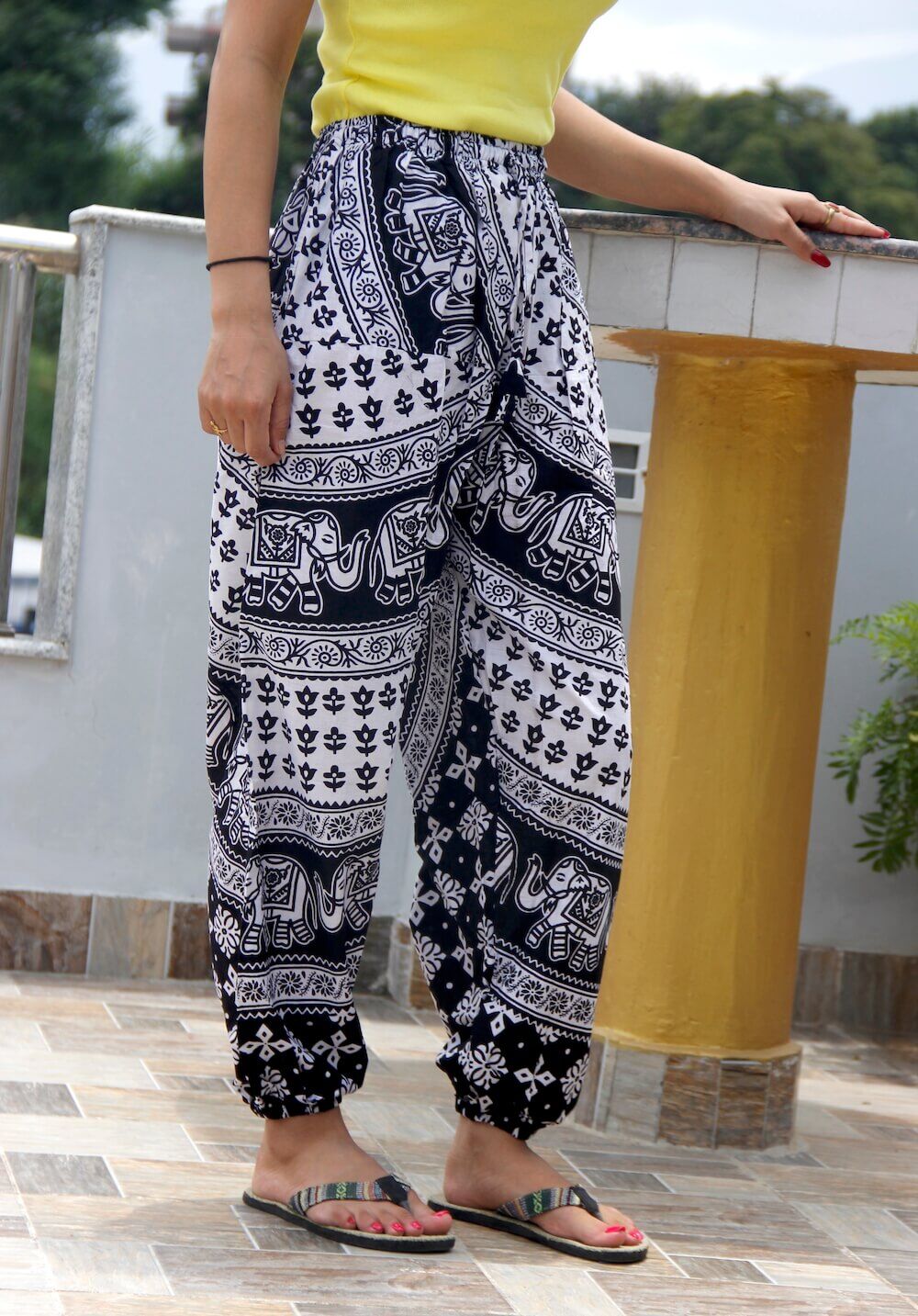 Janaki Cotton Black and White Trouser 2 Janaki Cotton Black and White Trouser