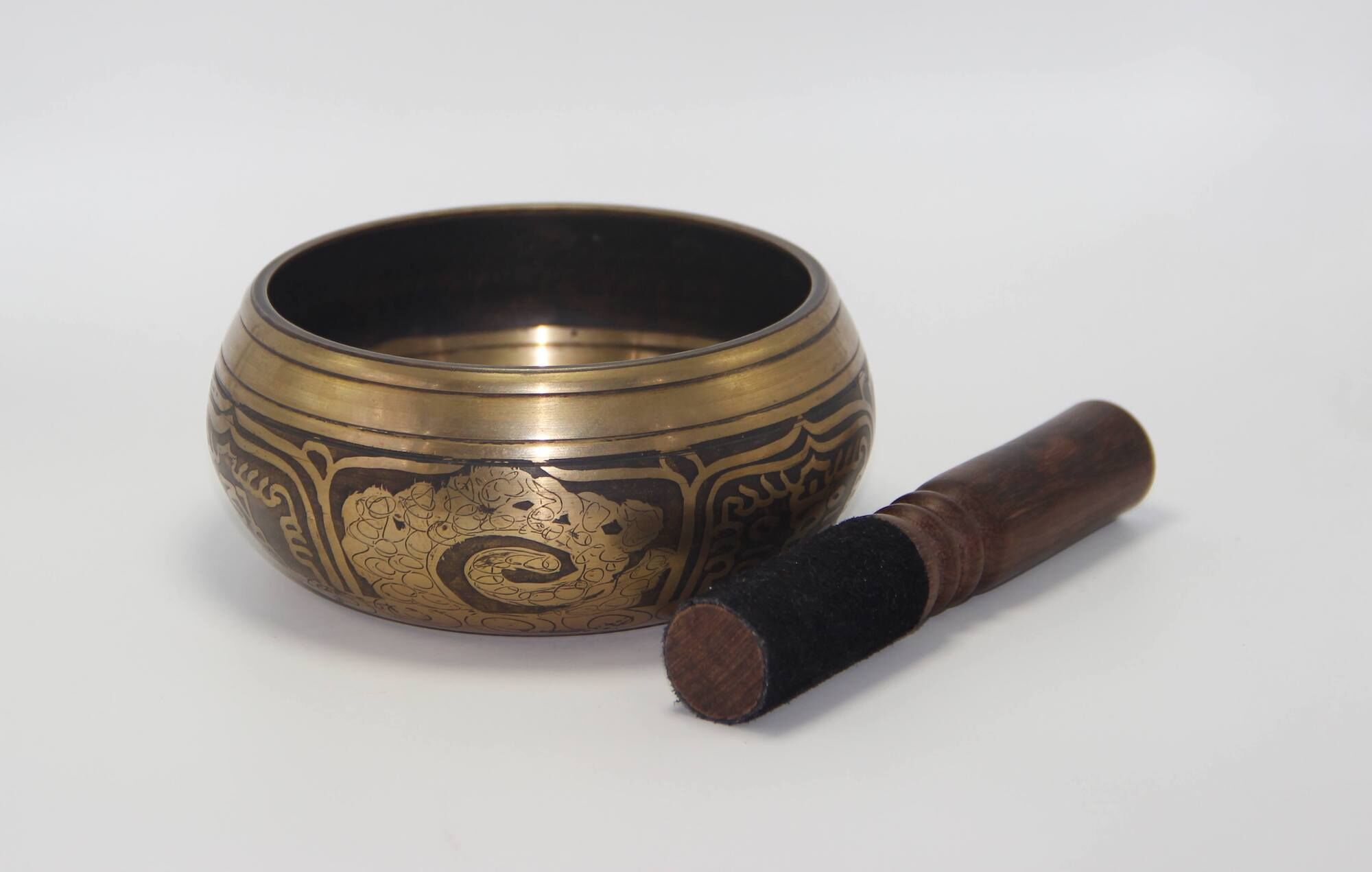Hand Carved Medicine Buddha Singing Bowl 3 Hand Carved Medicine Buddha Singing Bowl