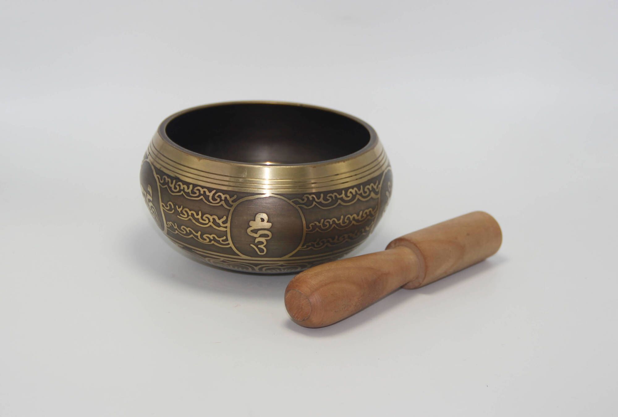 Hand Carved Mandala Singing Bowl 3 Hand Carved Mandala Singing Bowl
