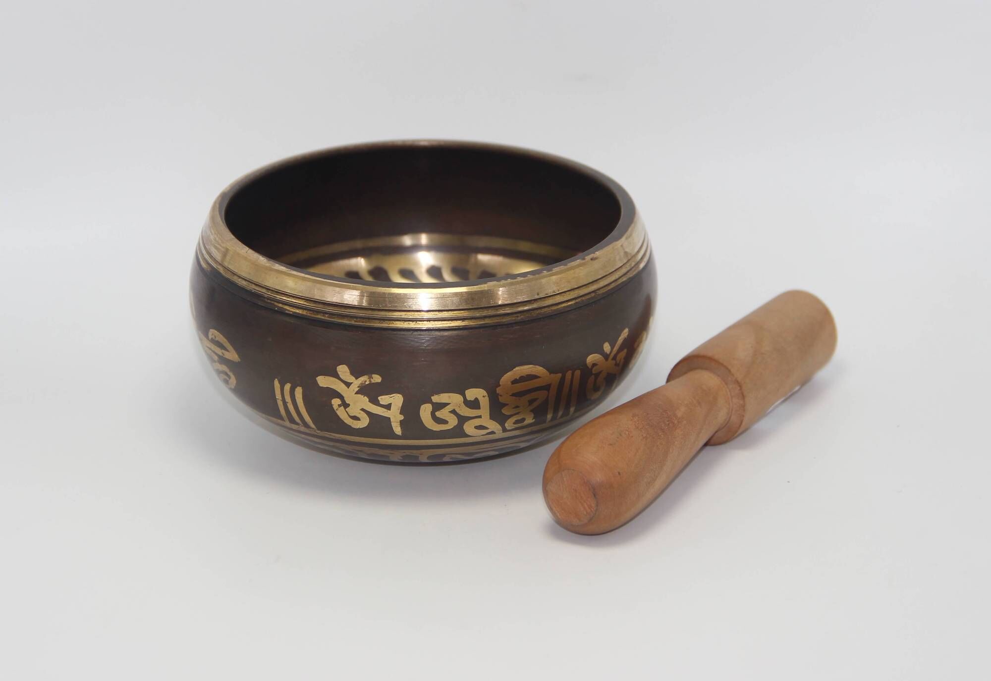 Tibetan Mantra Etched Singing Bowl 3 Tibetan Mantra Etched Singing Bowl