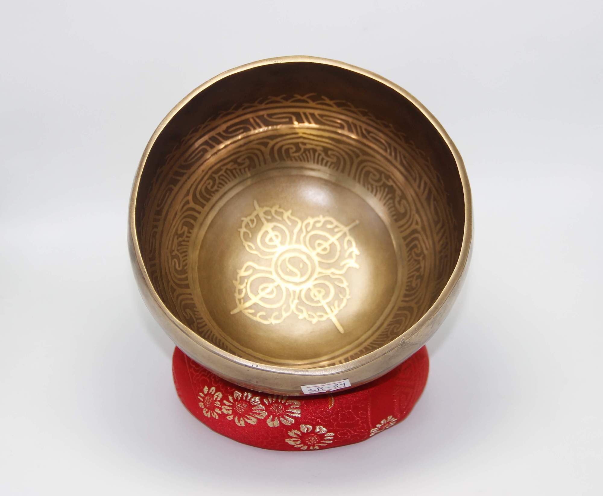 Double Dorje Carved Singing Bowl 1 Double Dorje Carved Singing Bowl