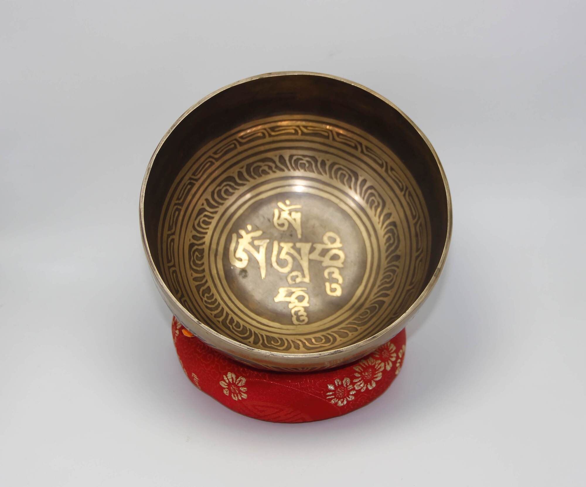 Mantra Carved Tibetan Singing Bowl 1 Mantra Carved Tibetan Singing Bowl