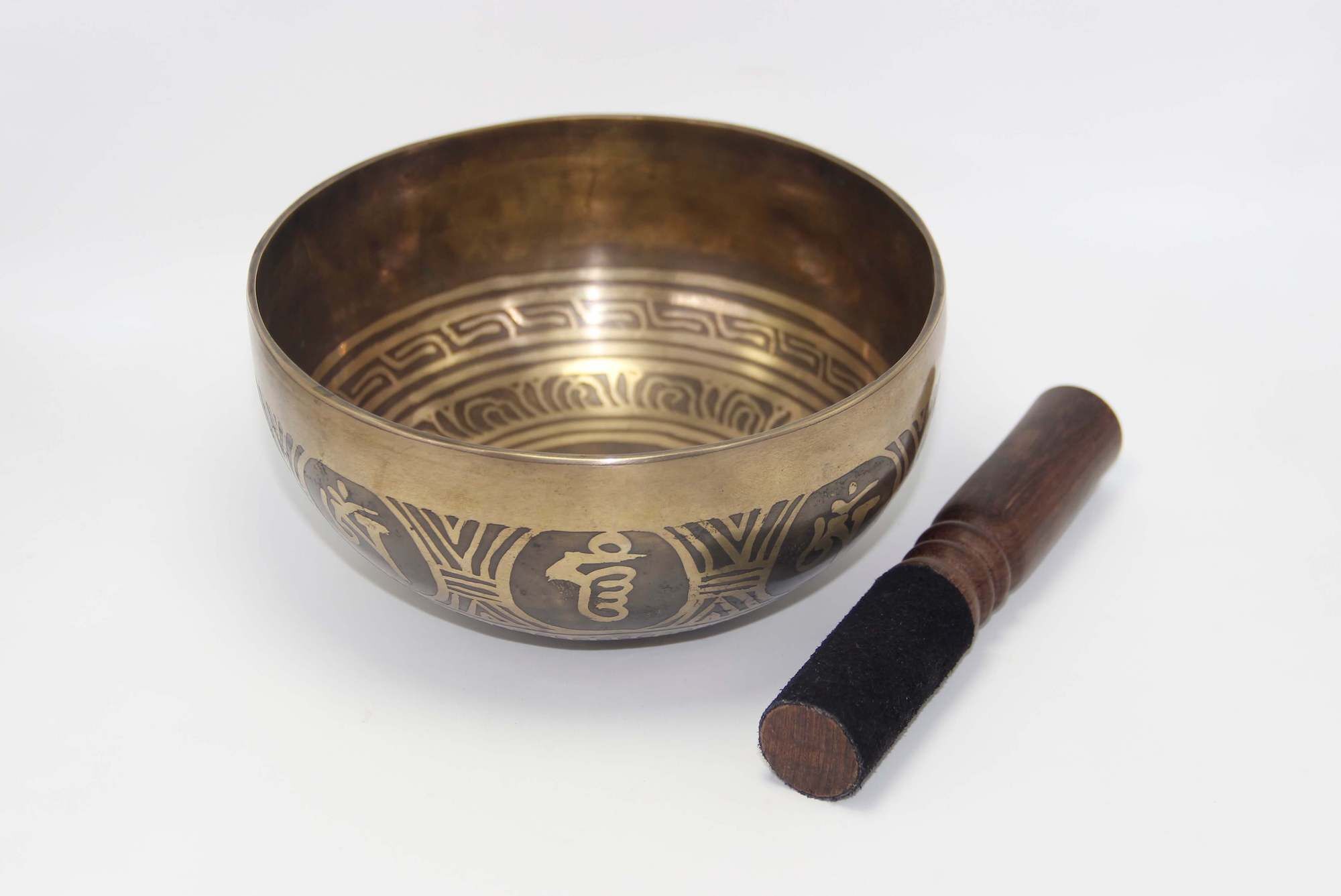 Mantra Carved Tibetan Singing Bowl 2 Mantra Carved Tibetan Singing Bowl