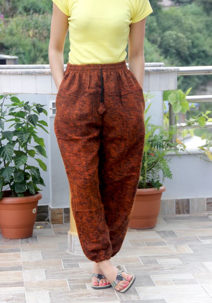 Unique Orange Acrylic Woolen Trouser 1 Unique Orange Acrylic Woolen Trouser