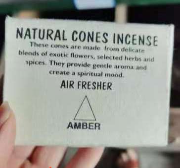 Natural Cones Incense 4 natural cones incense amber