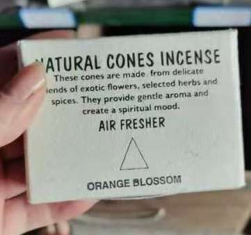 Natural Cones Incense 18 natural cones incense orange blossom