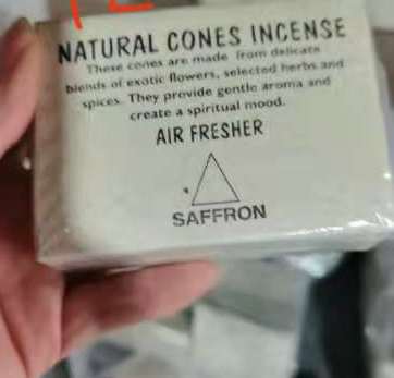 Natural Cones Incense 20 natural cones incense saffron