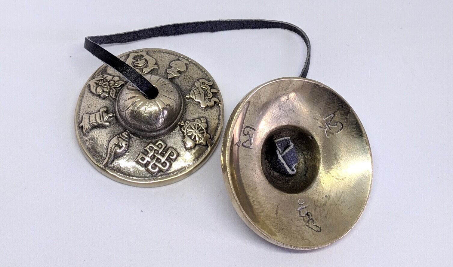 Tibetan Lucky Symbols Musical Cymbal 1 Tibetan Lucky Symbols Musical Cymbals