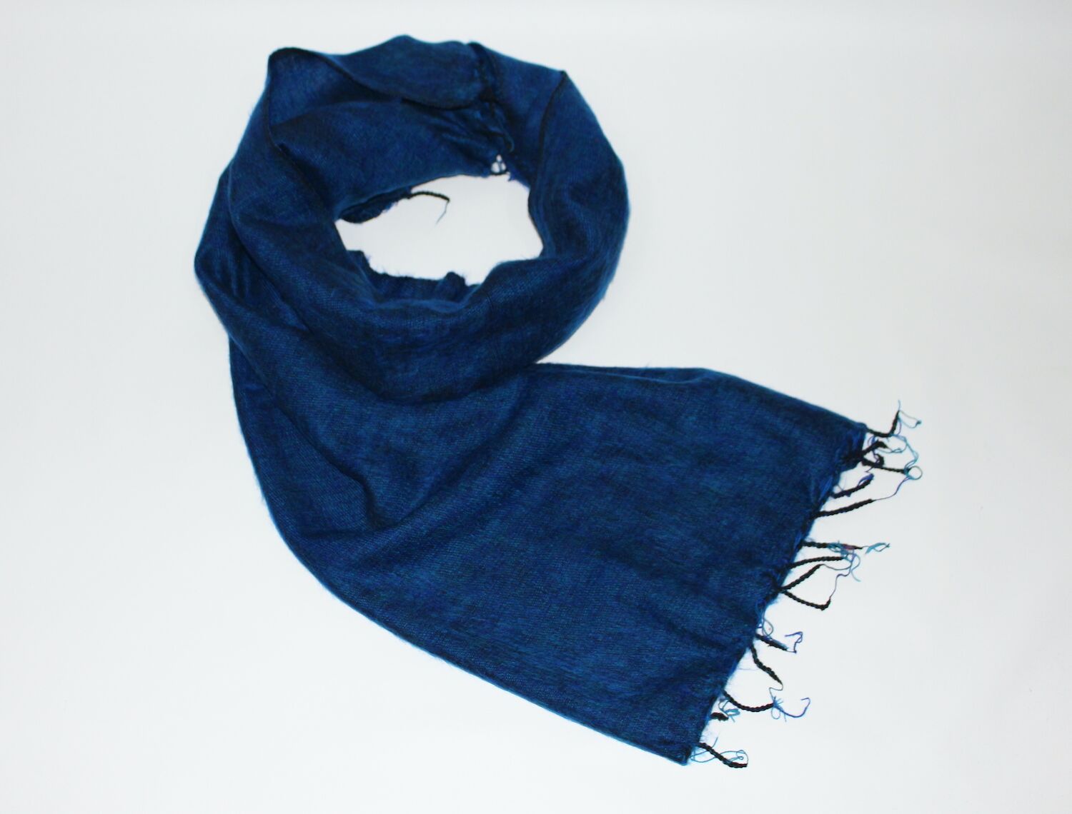 Yak Wool Shawl Royal Blue Color 1 Yak Wool Shawl Royal Blue Color