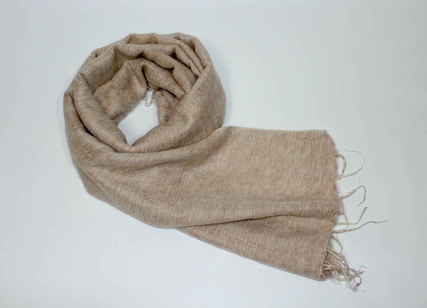Yak Wool Shawl Beige Color 1 Yak Wool Shawl Beige Color