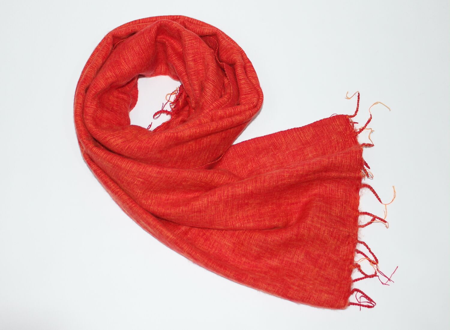 Yak Wool Shawl Orange Color 1 Yak Wool Shawl Orange Color