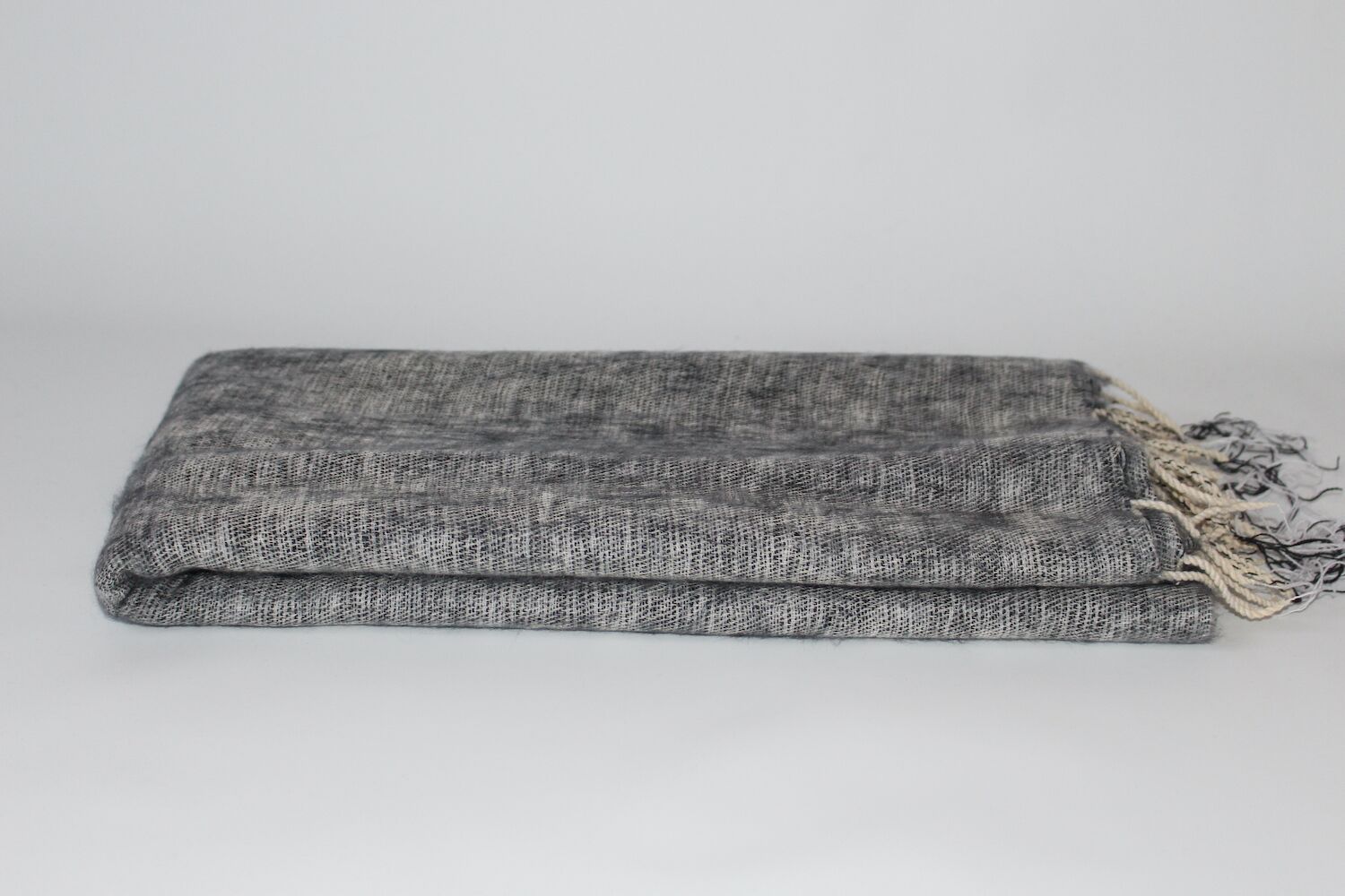 Yak Wool Shawl Light Grey Color 2 Yak Wool Shawl Light Grey Color