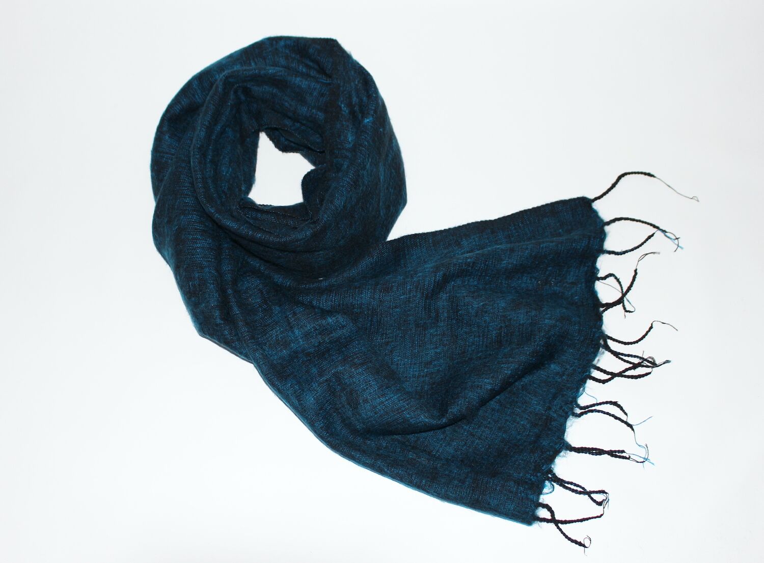 Yak Wool Shawl Petrol Blue Color 1 Yak Wool Shawl Petrol Blue Color