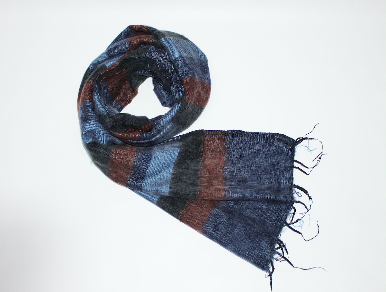 Yak Wool Shawl Stripe Blue Grey Color 1 Yak Wool Shawl Stripe Blue Grey Color