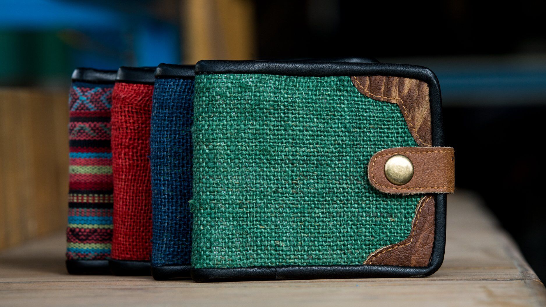 Pure Hemp Bi-fold Wallet Suede 4 Pure Hemp Bi-fold Wallet Suede