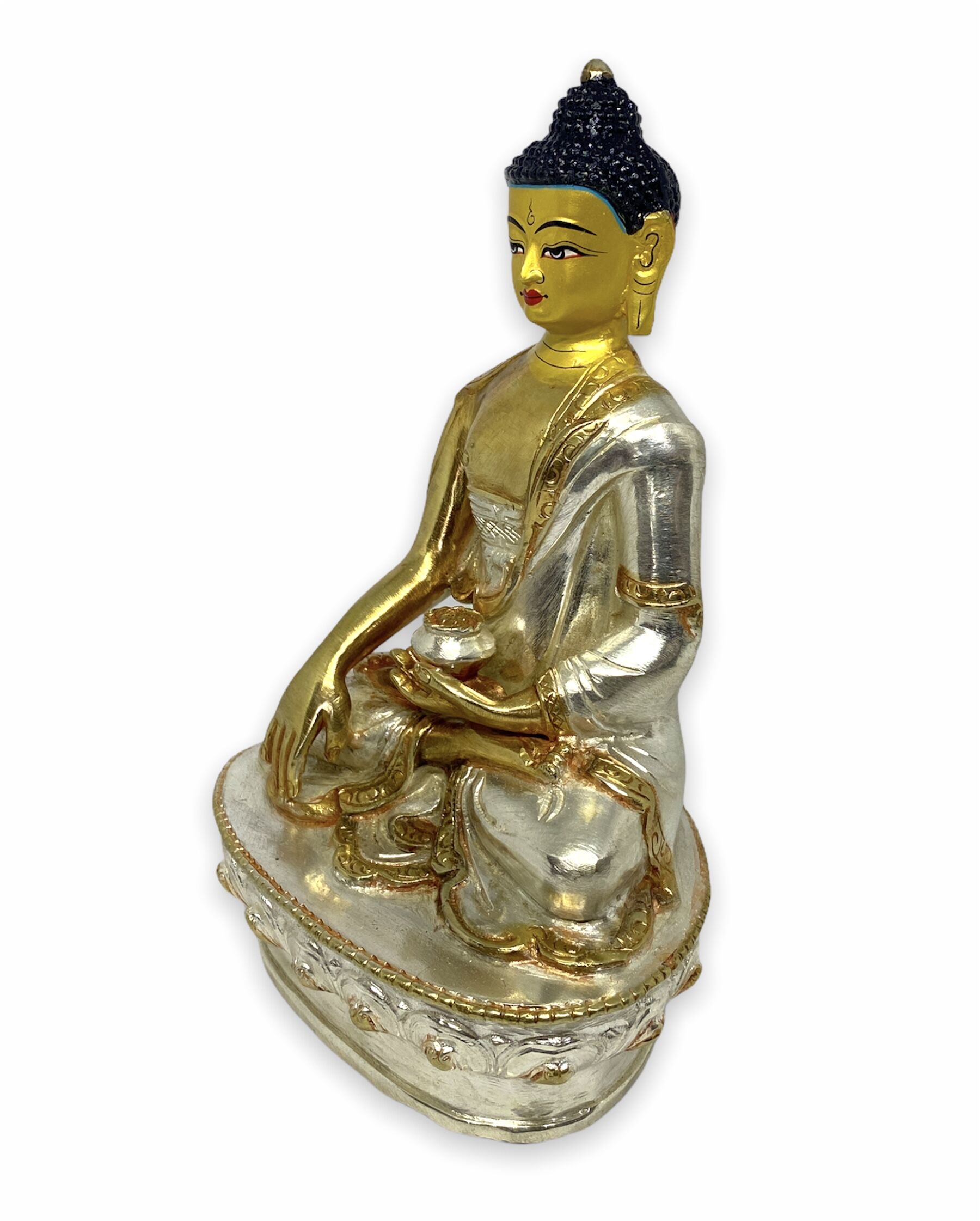 8.5 inches Gold Plated Buddha Statue 3 gold plated buddha statue