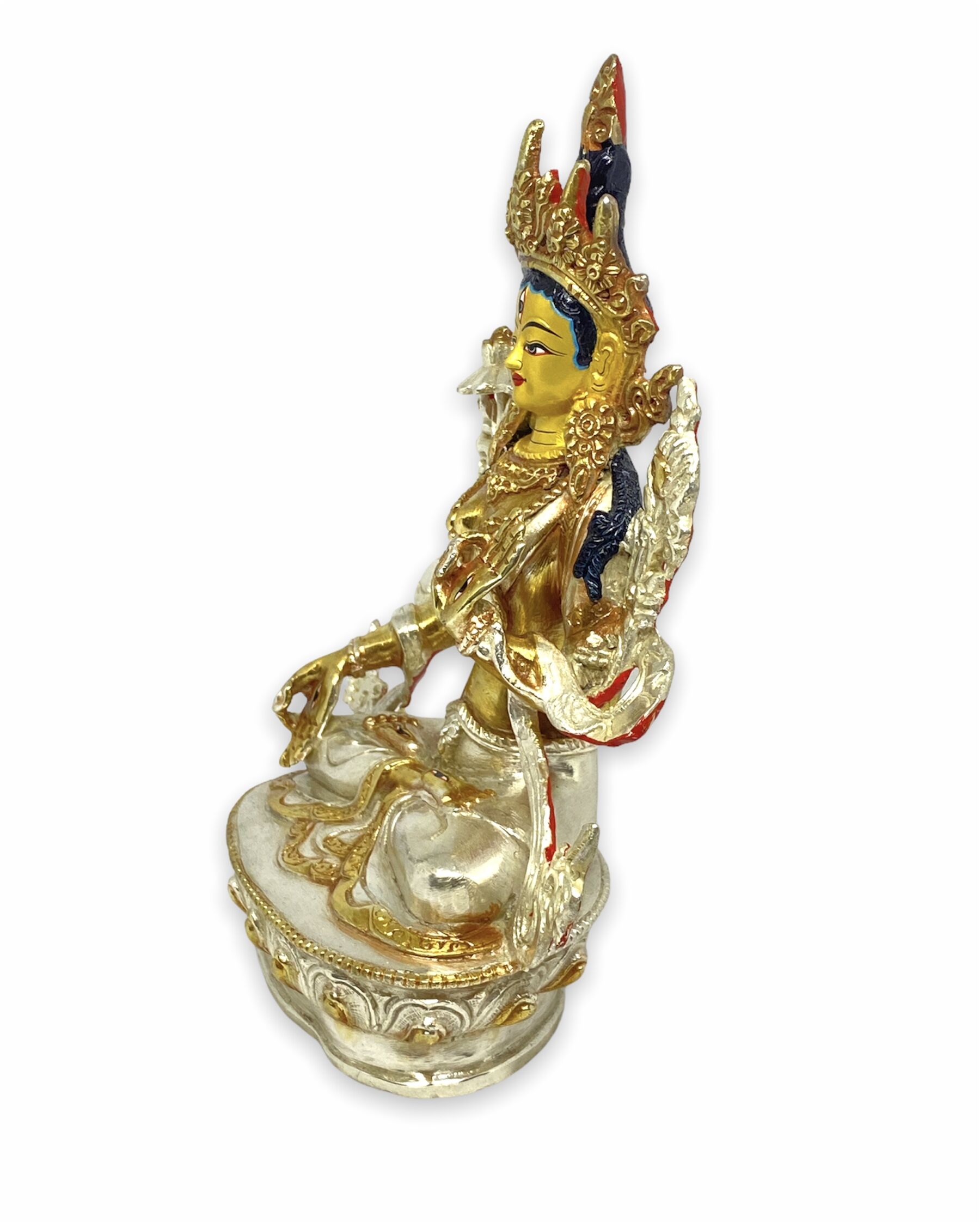 9.5 inches White Tara Statue 3 white tara statue nepal