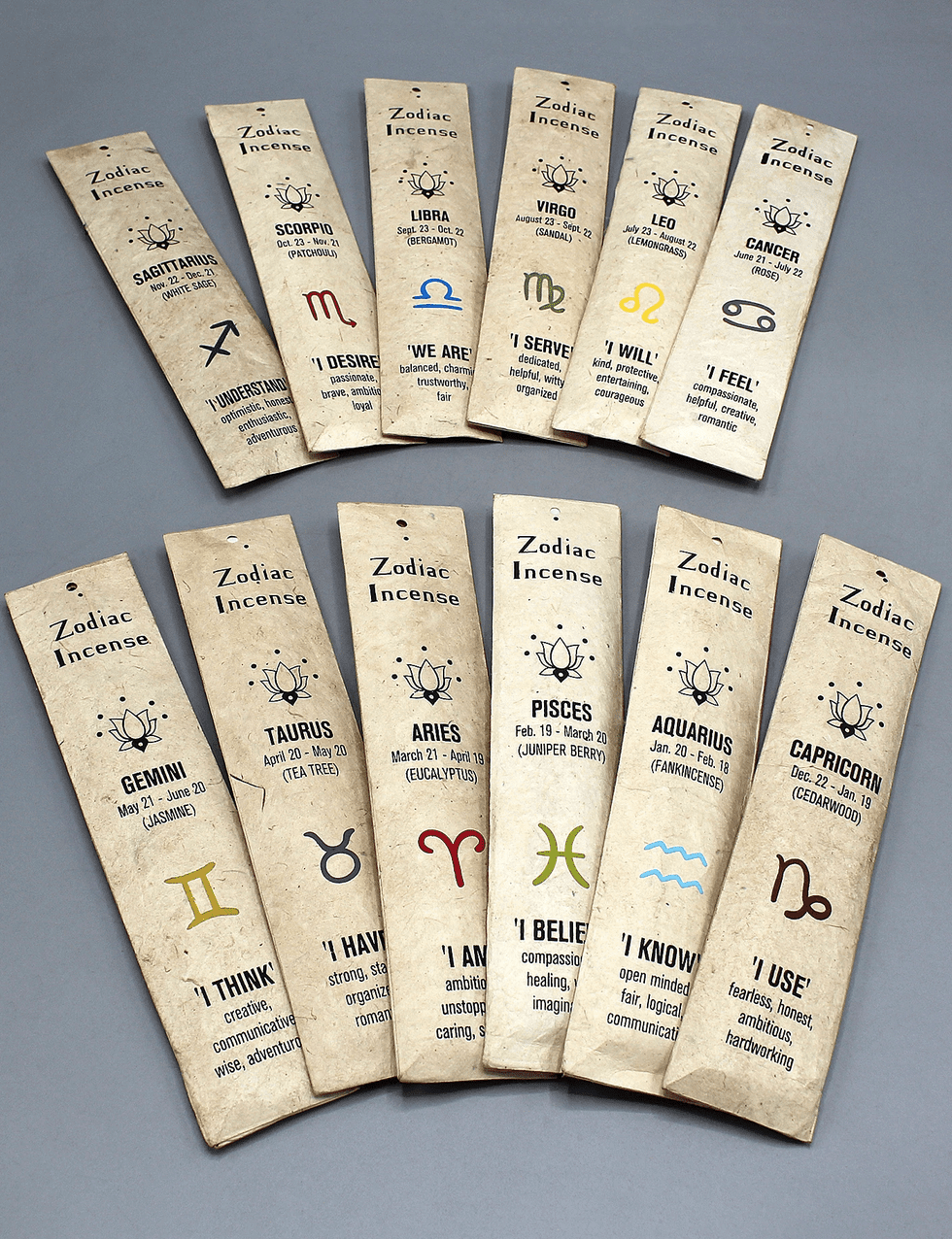 12 Zodiac Sign Incense Sticks Pack of 10 1 Zodiac Sign Incense Sticks