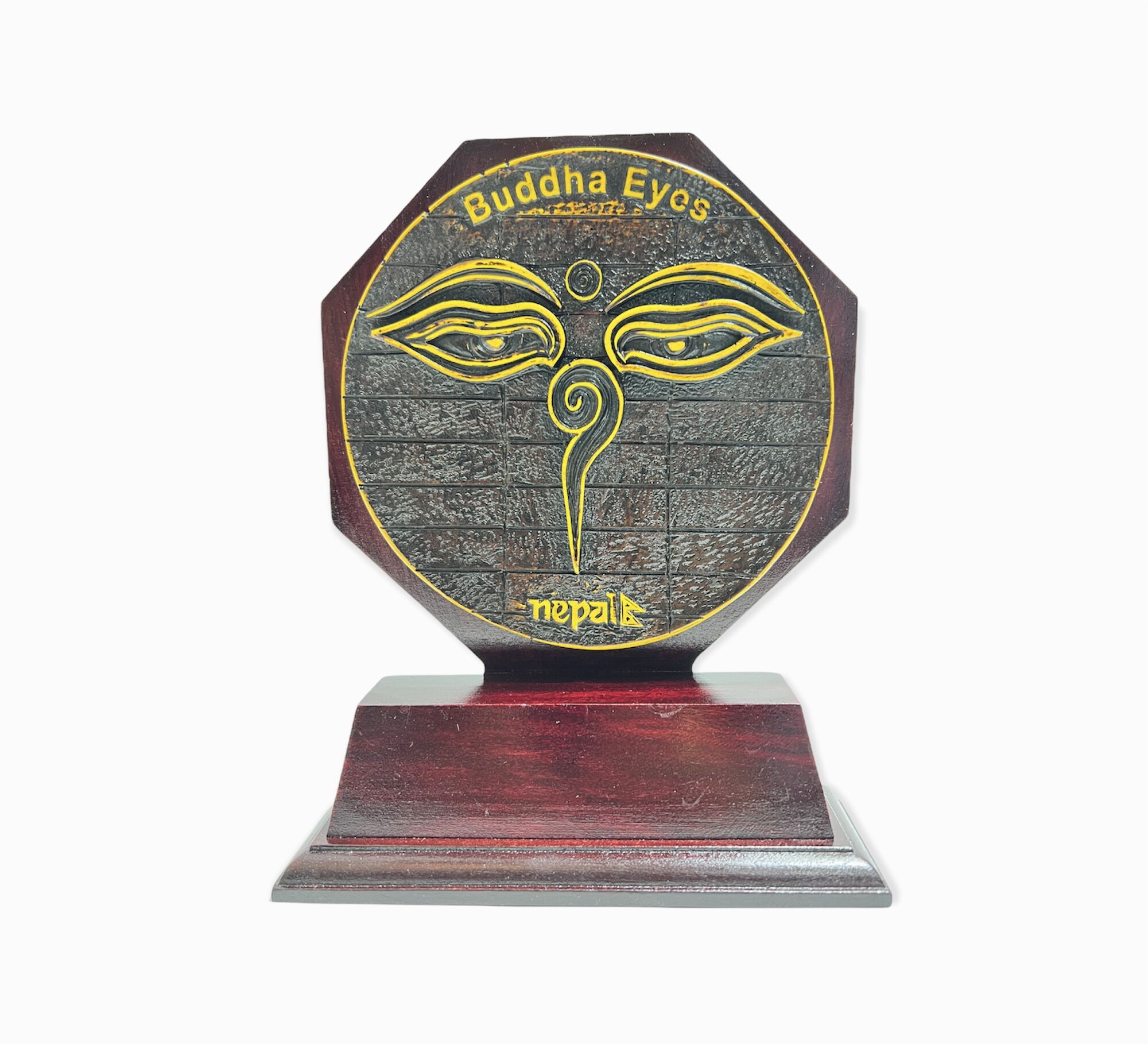 Buddha Eyes Plate Stand 1 buddha eyes plate stand