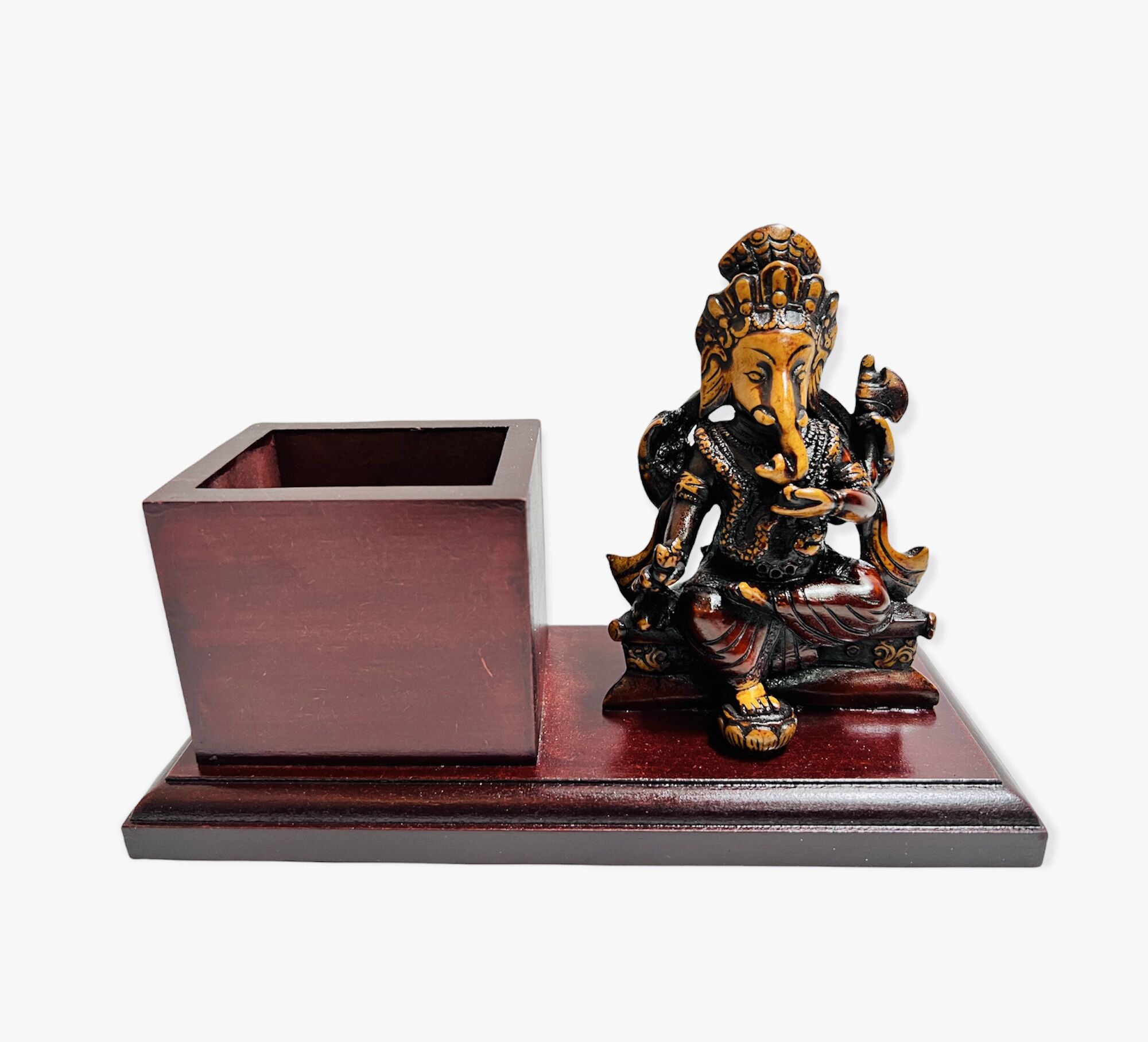 Pen Holder with Ganesh Statue 1 Pen Holder with Ganesh Statue