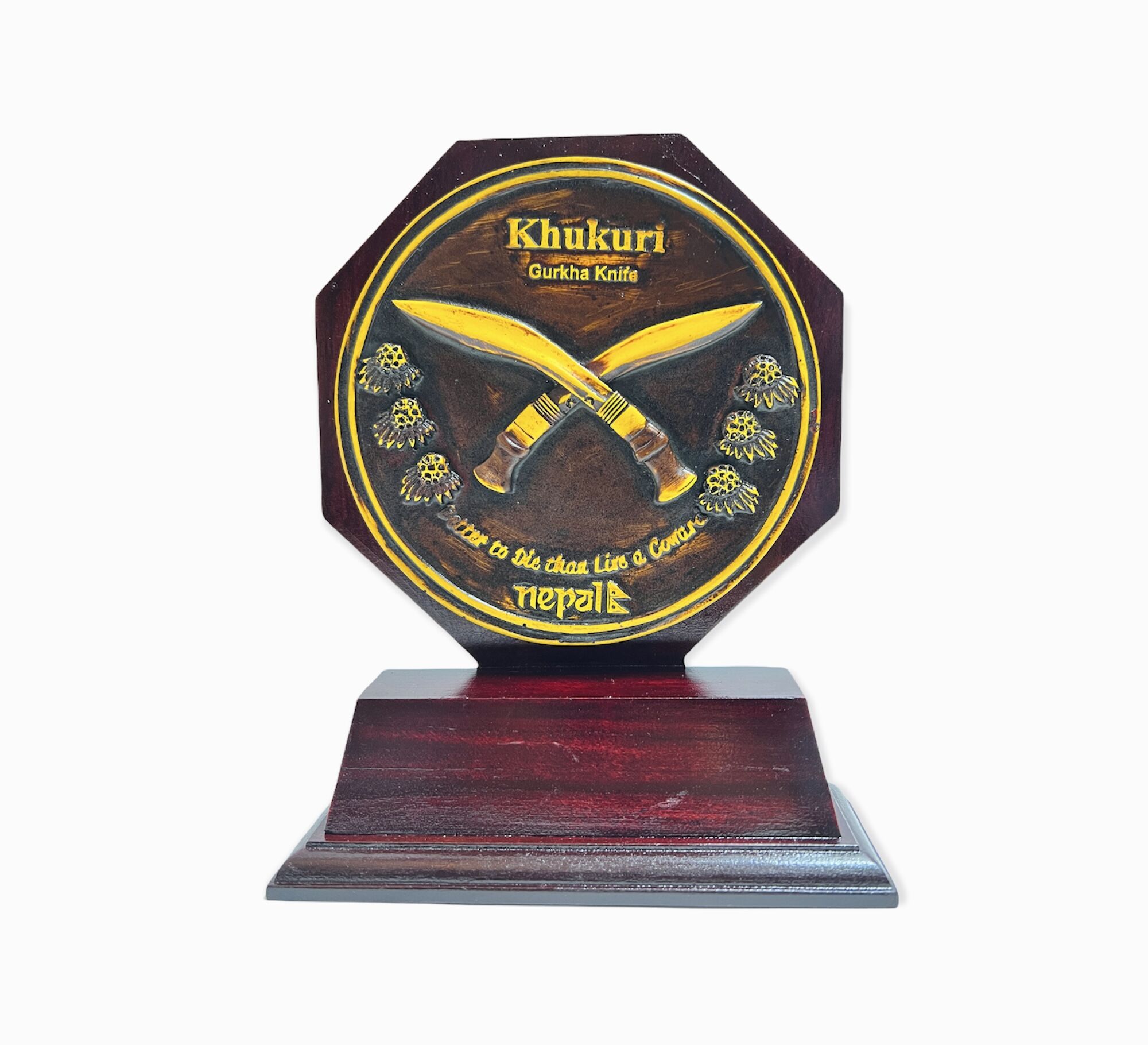 Khukuri Gurkha Knife Plate Stand 1 khukuri plate stand