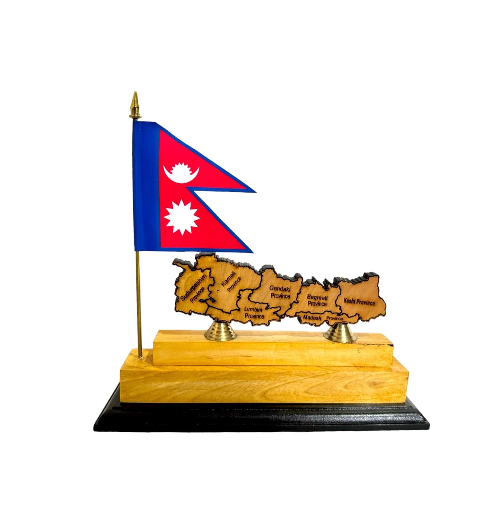 Nepal Province Map with Flag 1 Nepal Province Map with Flag