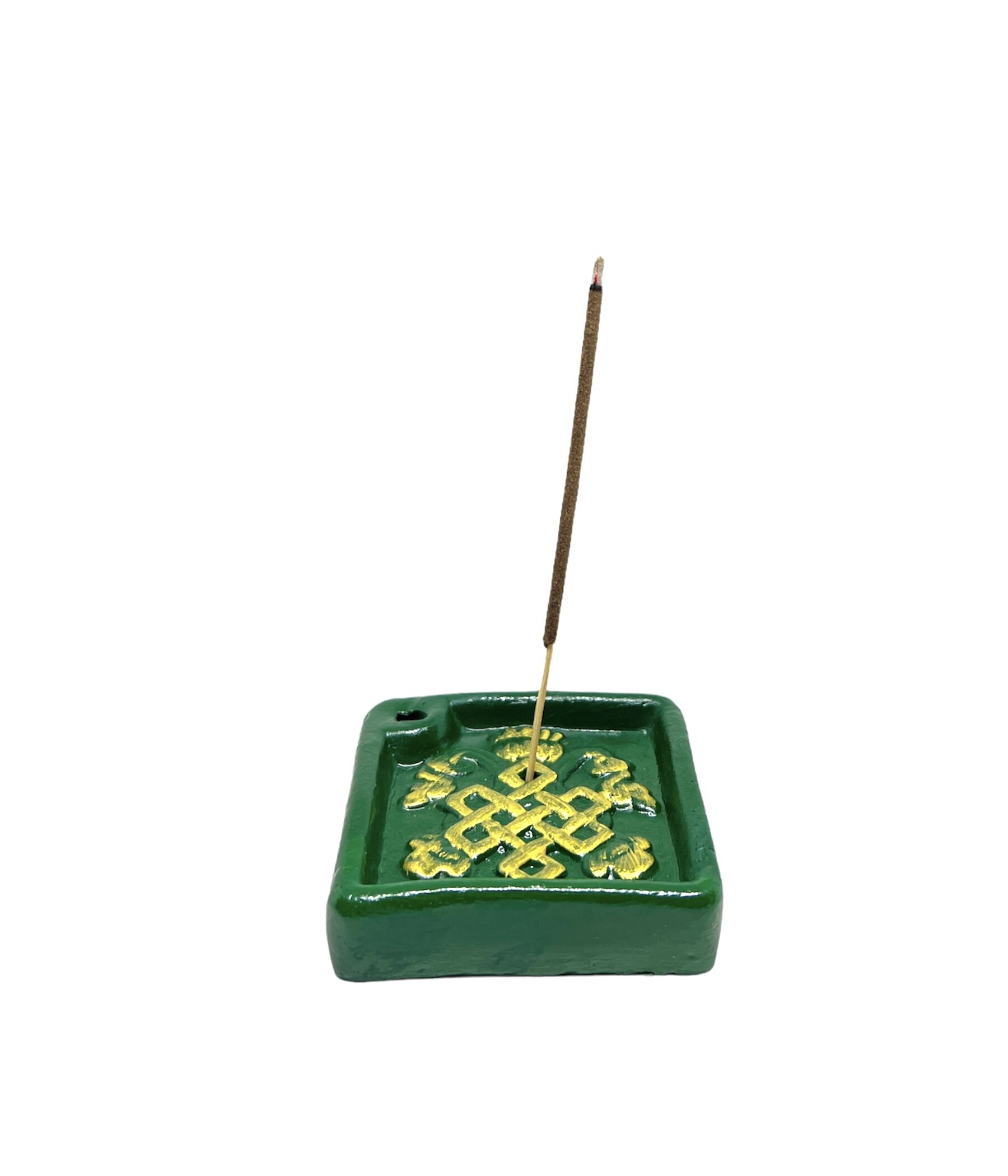 Green Ashtamangala Incense Burner 1 Green Ashtamangala Incense Burner