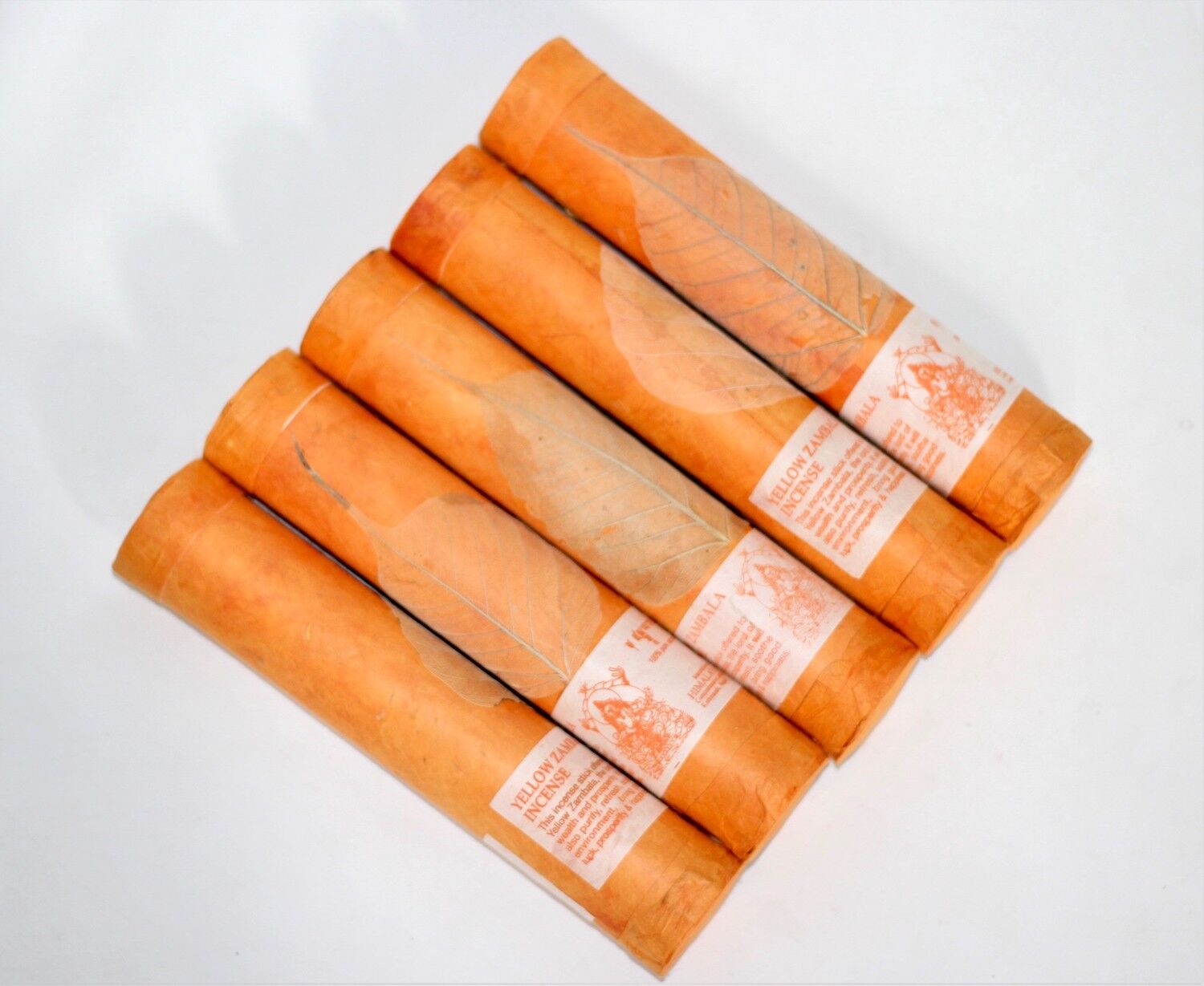 Yellow Zambala Bodhi Leaf Tibetan Incense 3 Yellow Zambala Bodhi Leaf Tibetan Incense
