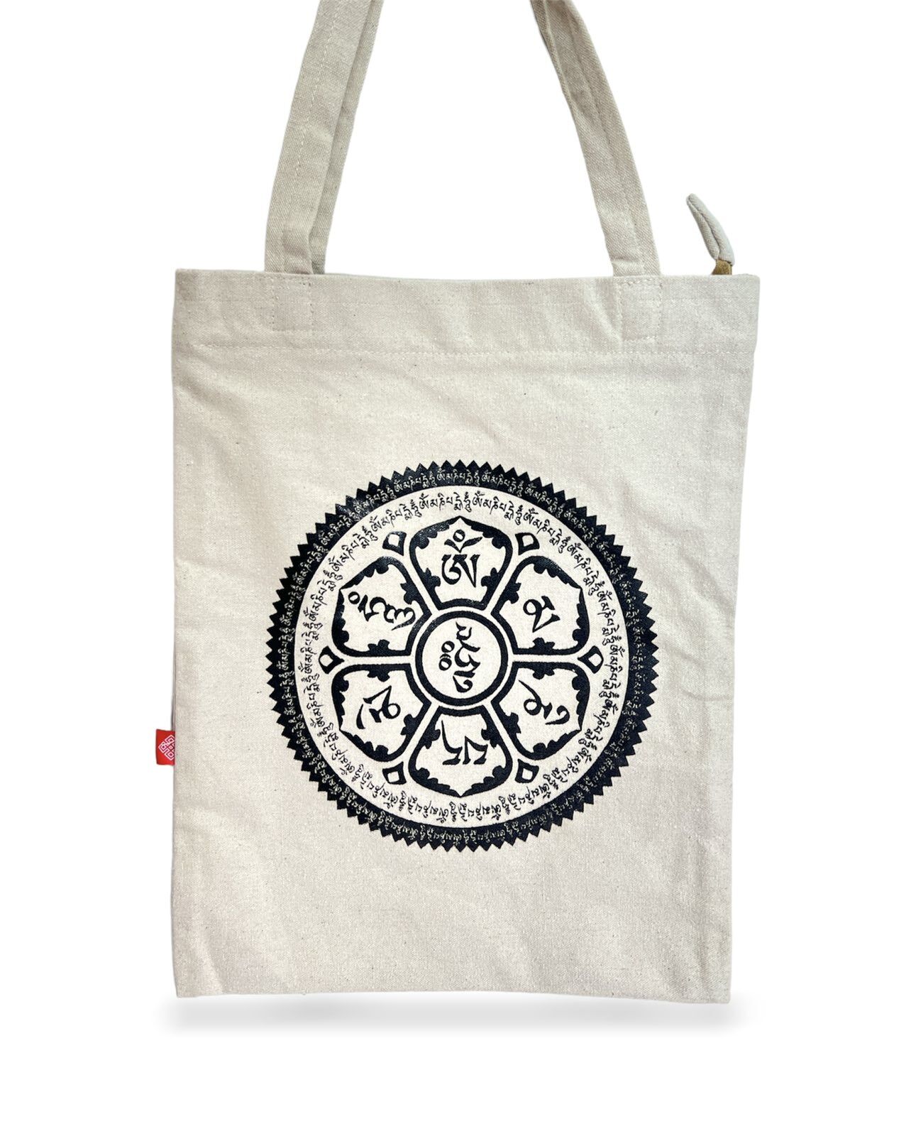 Cotton Om Mane Mantra Tote Bag 1 cotton om mane mantra tote bag