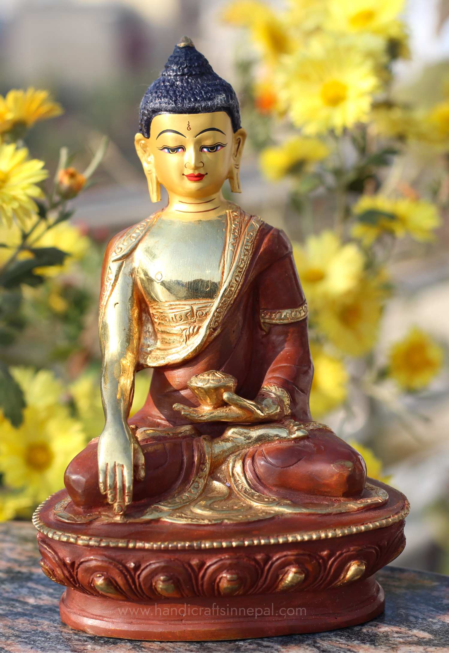 Akshobhya Buddha Statue 8 inch 1 akshobya buddha statue half gold 8 inch sale