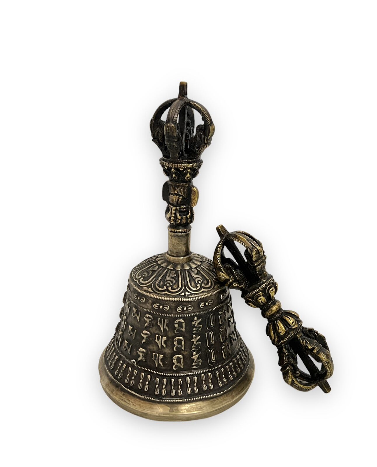 Antique Tibetan Bell Dorje Set 1 Antique Tibetan Bell Vajra Set