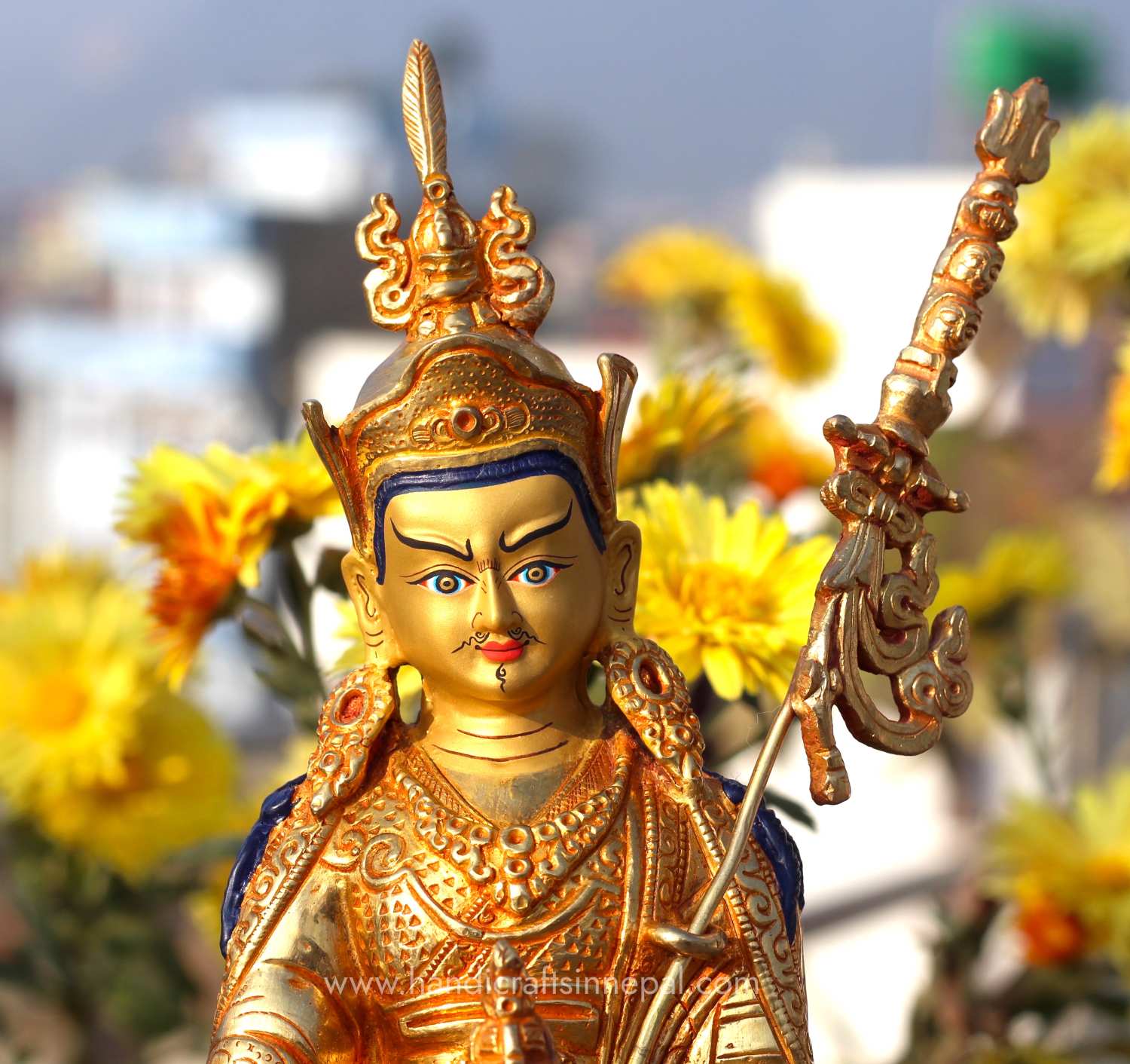 Guru Rinpoche Statue 8 inch 3 Guru Rinpoche Statue 8 inch sale
