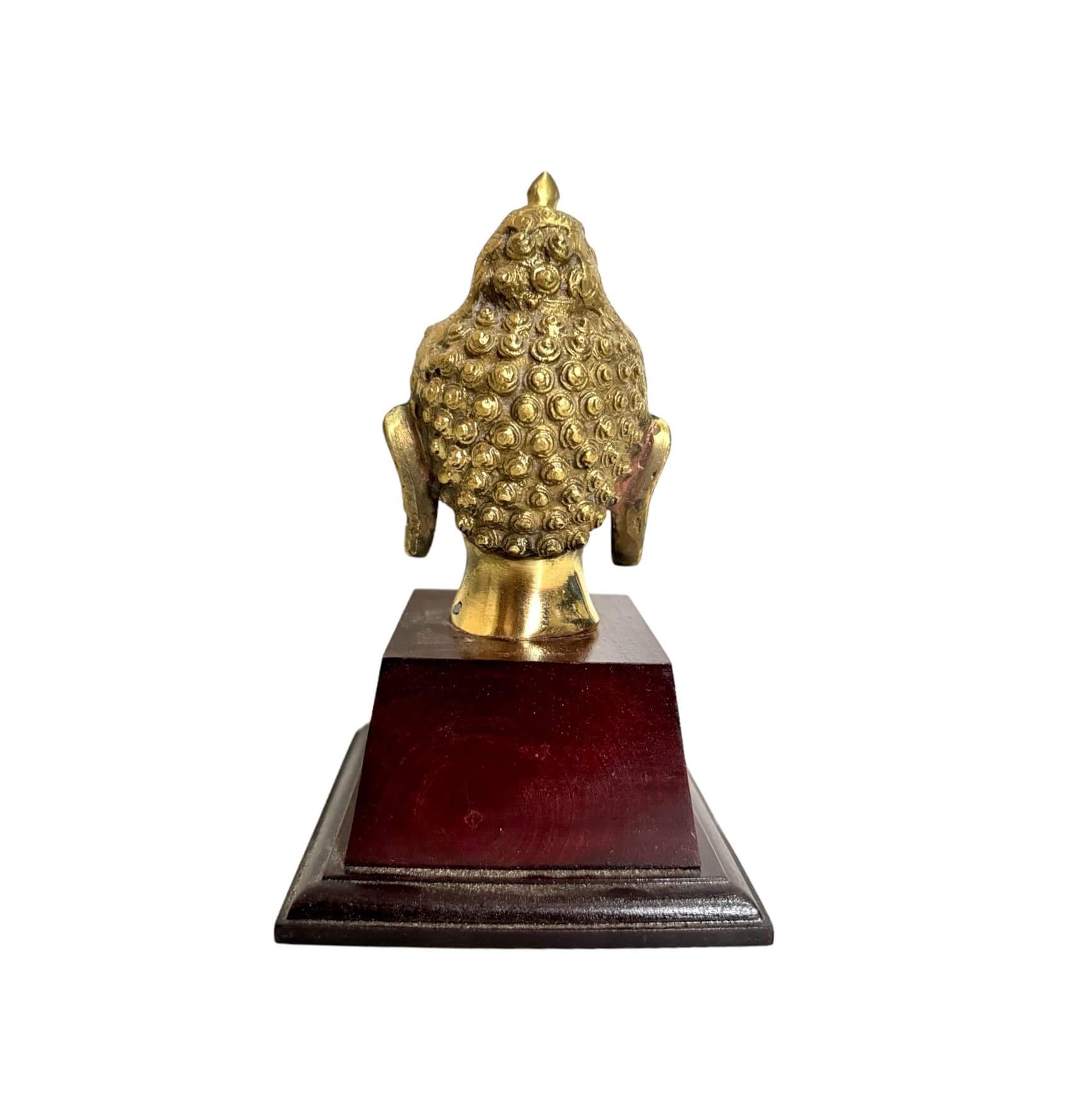 Golden Lord Buddha Head Statue (Small) 3 Buddha Head Small Token of Love 2