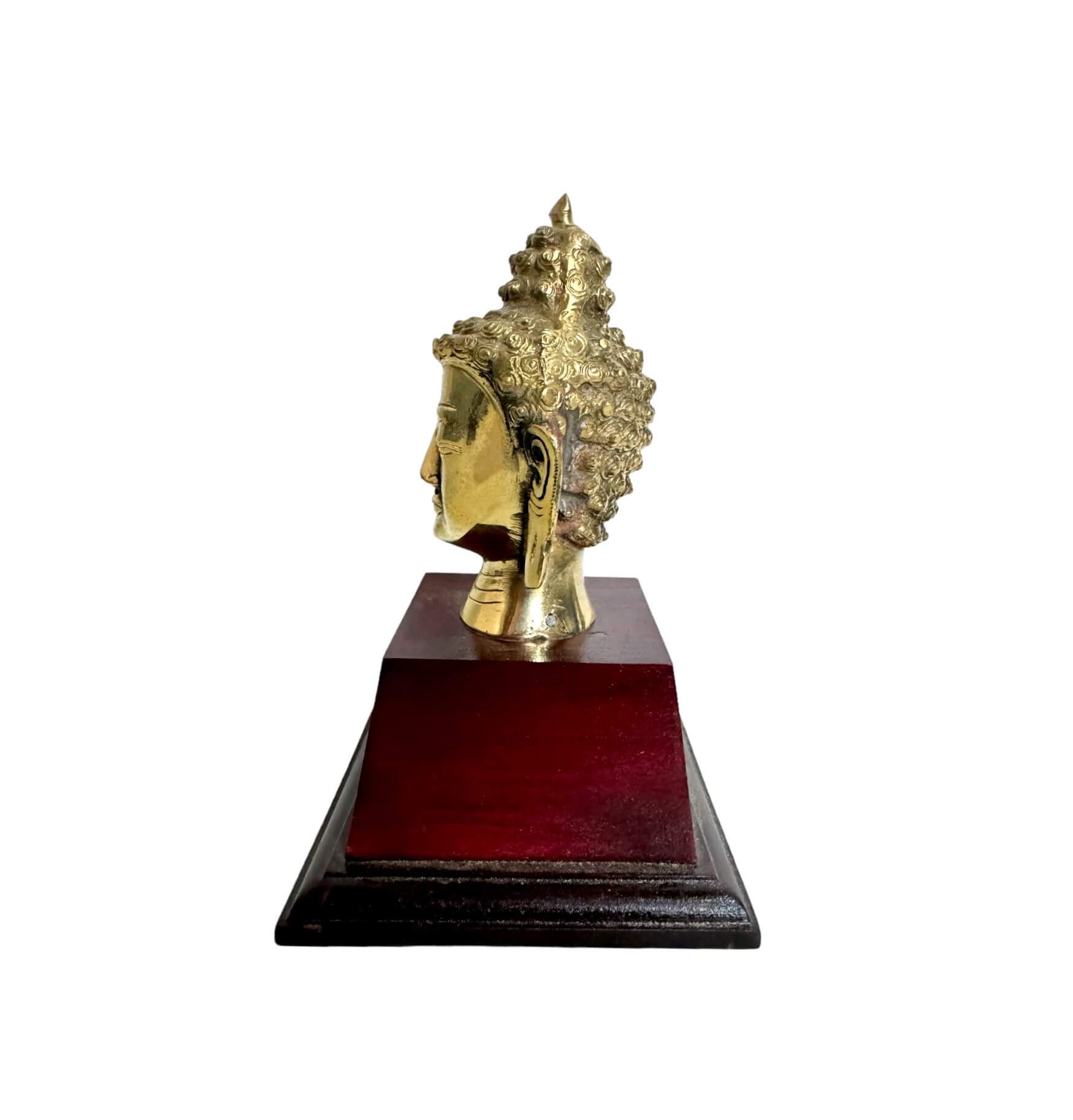 Golden Lord Buddha Head Statue (Small) 2 Buddha Head Small Token of Love 1