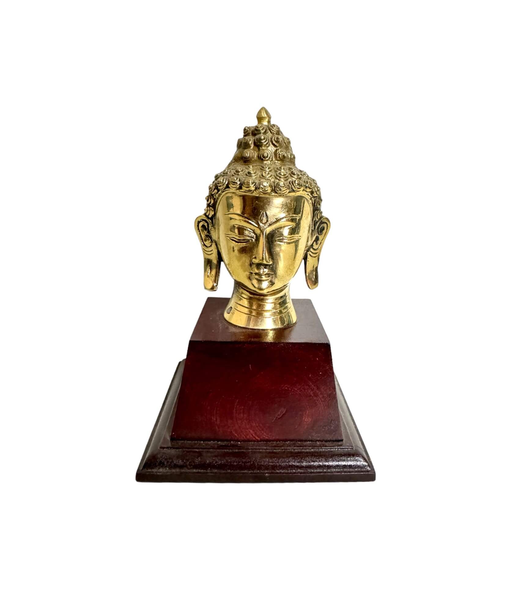 Golden Lord Buddha Head Statue (Small) 1 Buddha Head Small Token of Love