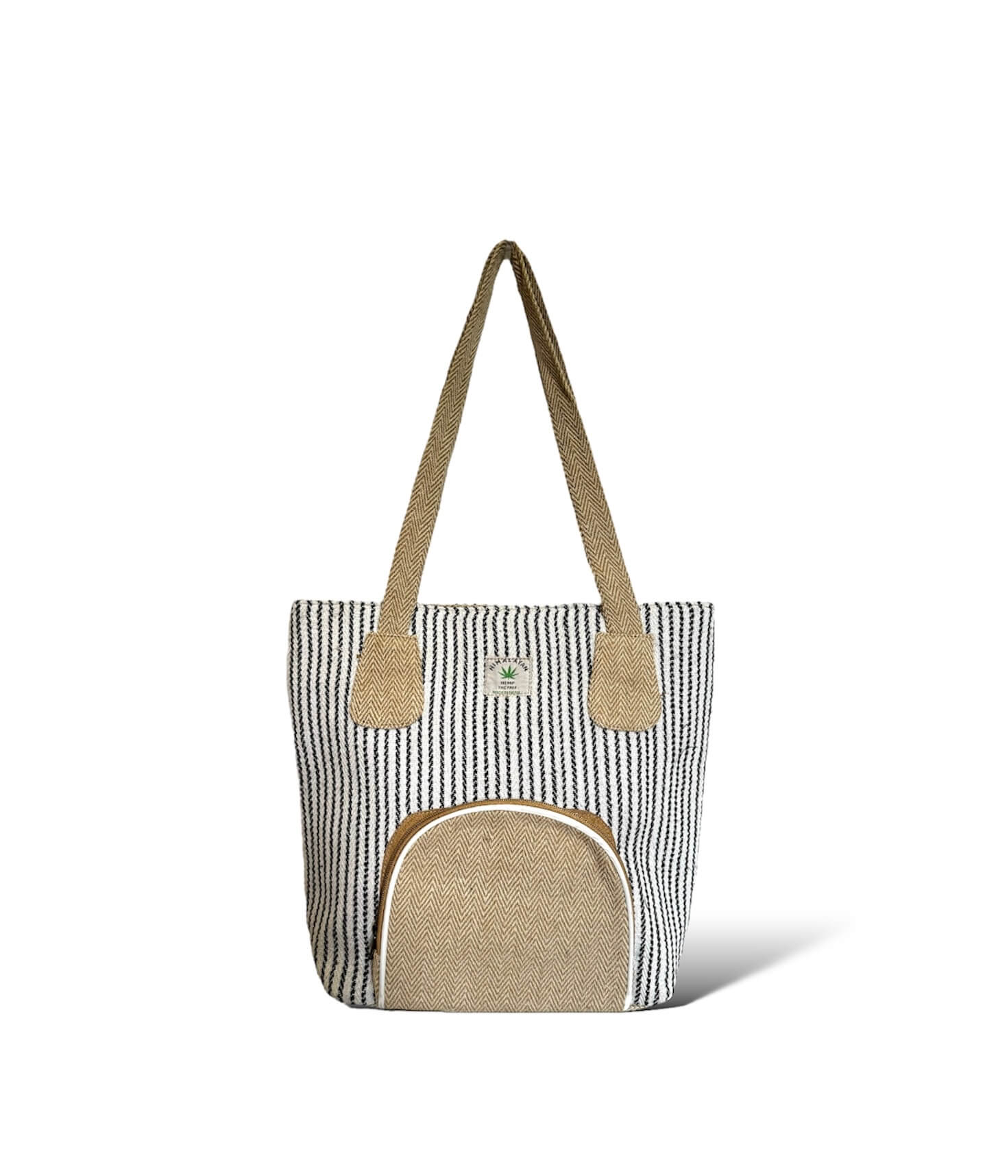 Cotton Conference Handbags 1 Arctic White and Black stripes cotton conference bags