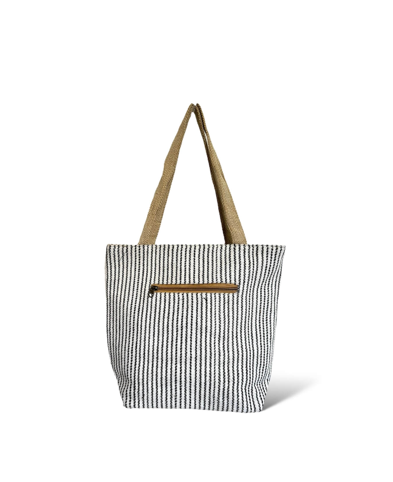 Cotton Conference Handbags 2 Arctic White and Black stripes cotton conference bags