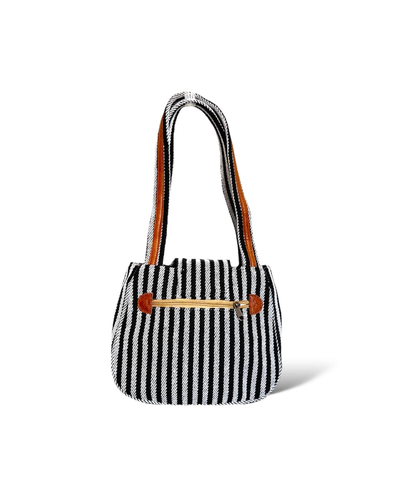Chic Striped Leather Shoulder Bag 2 Chic Striped Leather Shoulder Bag