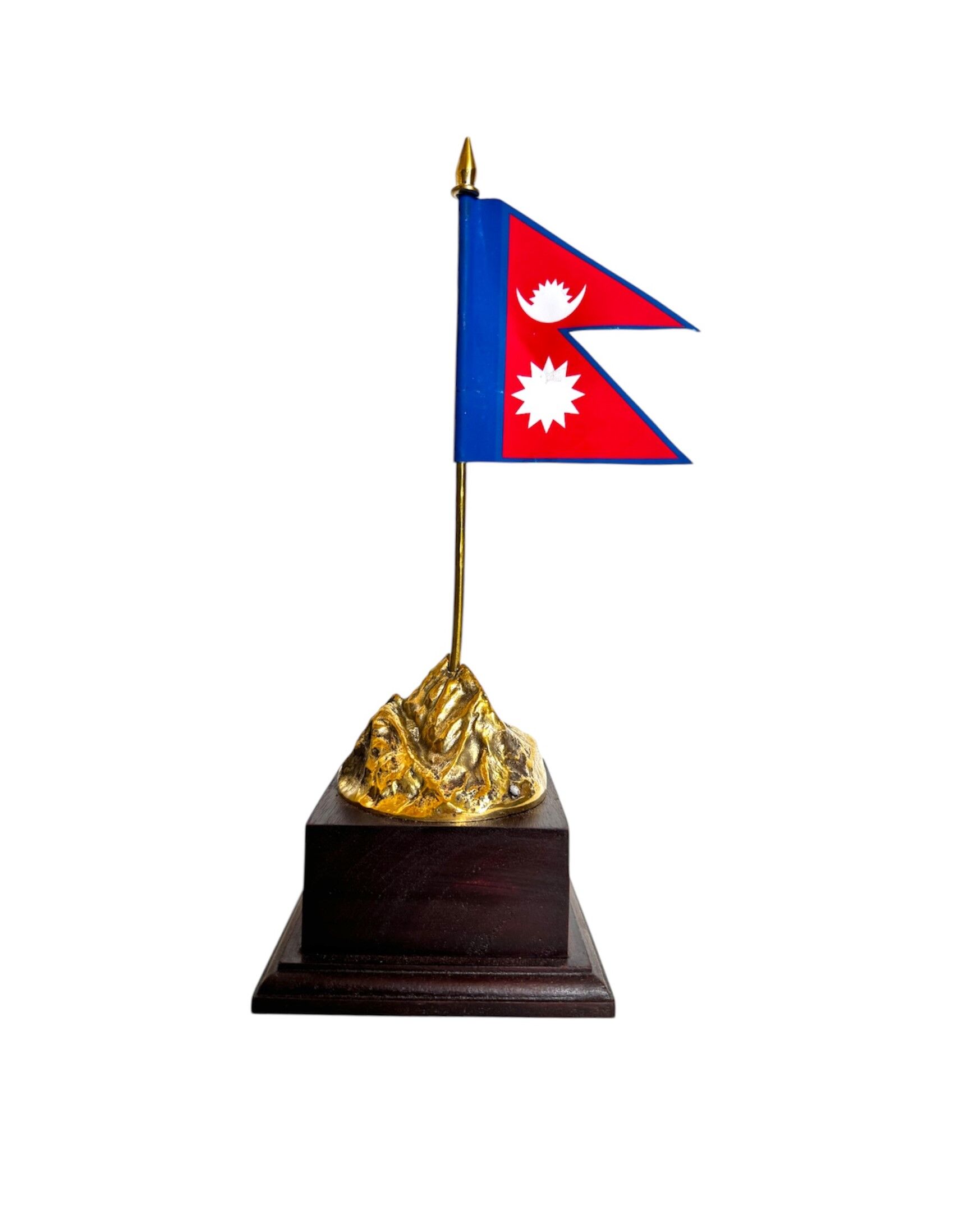 Top of Mount Everest with Nepal Flag Token of Love 1 top of mount everest with nepal flag token of love