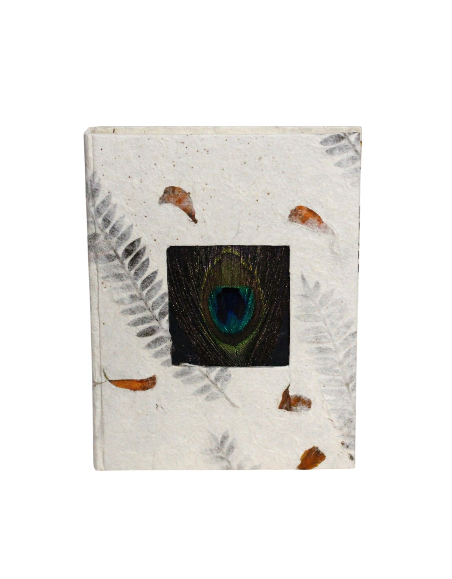 Peacock Feather Lokta Paper Notebook 15 x11 cm 3 Peacock feather lokta paper notebook 15 x11 cm